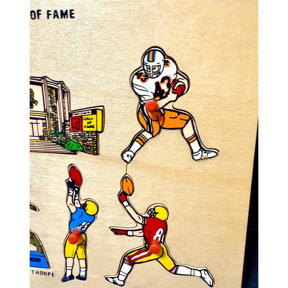 Vintage Posen football hall of fame peg puzzle features Jim Thorpe - Picture 5 of 6